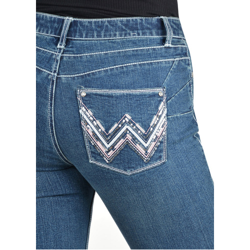 Wrangler Womens Arizona Q-Baby Booty Up Jeans (XCP2250898) Vintage Wash