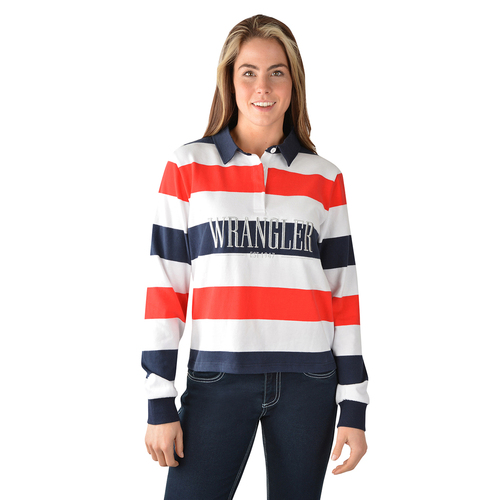 Wrangler Womens Charlotte Fashion Rugby (X3W2577940) Navy/Red/White 14 [SD]