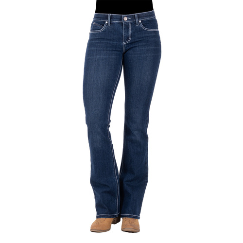 Wrangler Womens Amelia Q-Baby Booty Up Jeans (XCP2250860) Indigo 0