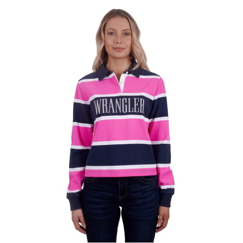 Wrangler Womens Hattie Fashion Rugby (X4W2577074) Navy/Pink 8