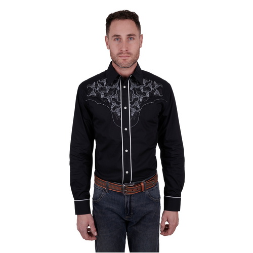 Wrangler Mens Dalton L/S Shirt (X4W1113039) Black S