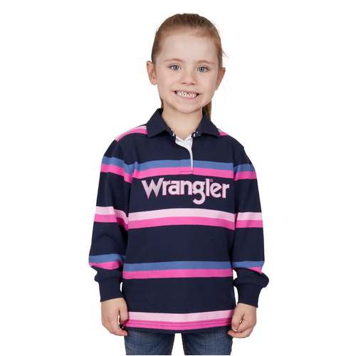Wrangler Girls Jada Rugby (X4W5577076) Navy/Pink 2