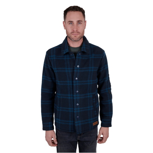 Wrangler Mens Daniel Wool Shirt Jacket (X4W1780037) Navy S