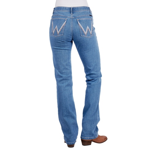 Wrangler Womens Austin Q-Baby Jeans (XCP2250104) Faded Blue 1