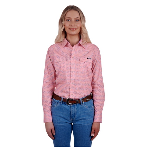 Wrangler Womens Larisa L/S Western Shirt (X4W2127056) Pink 8