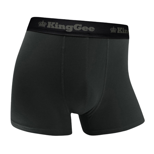 KingGee Mens Bamboo Trunks - 3 Pack (K19005) Charcoal S [GD]
