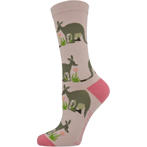 Bamboozld Womens Kangaroo Bamboo Socks (BBS18KANGAROOW) Pink 2-8