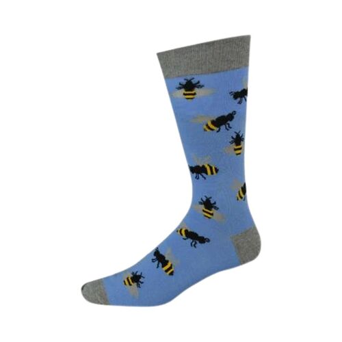 Bamboozld Socks Mens Bumblebee Bamboo Socks (BBW17BUMBR) Blue/Grey 7-11