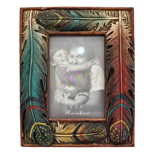 Pure Western Feather Picture Frame (P3S1902GFT) 4x6"