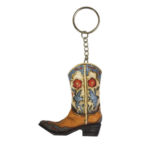 Pure Western Boot Dove & Flower Keychain (P3S1935GFT)