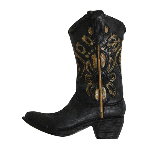 Pure Western Boot Black Flower Magnet (P3S1942GFT) [SD]