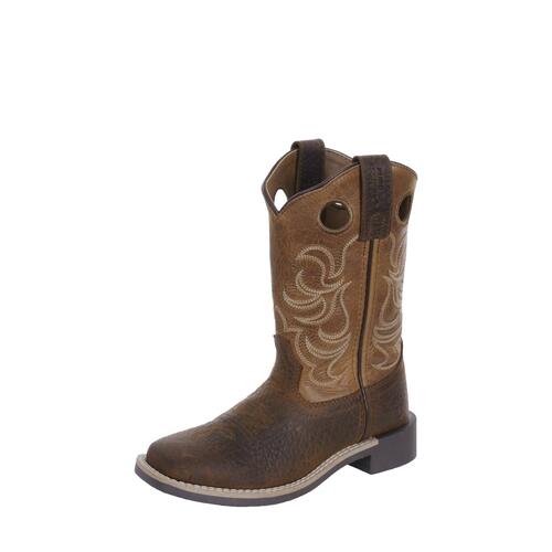 Pure Western Childrens Lincoln Boots (PCP78103C) Brown/Tan J10