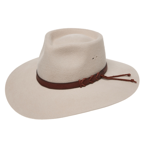 Statesman Big Australian Fur Felt Hat (S0116170) Silverbelly 54 [GD]