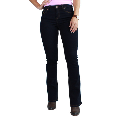 Ringers Western Womens Katherine Mid Rise Bootleg Jeans (217108001) Dark Blue
