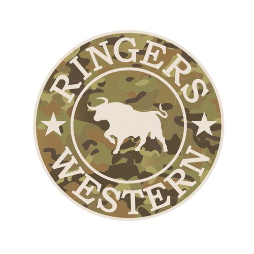Ringers Western Round Logo Sticker (172124005) Camo