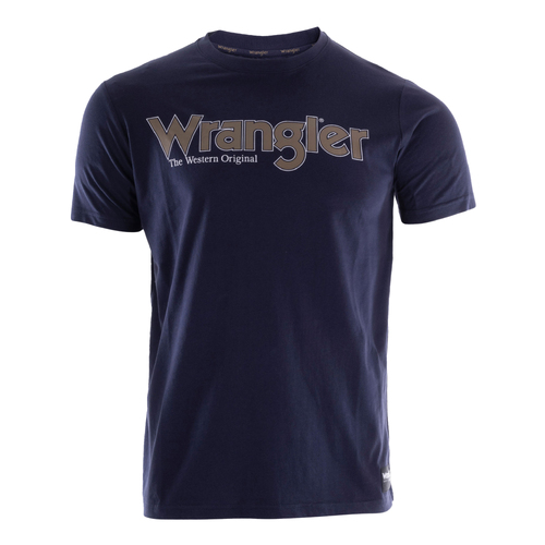 Wrangler Mens Ryder Logo S/S Tee (XCP1557969) Navy S