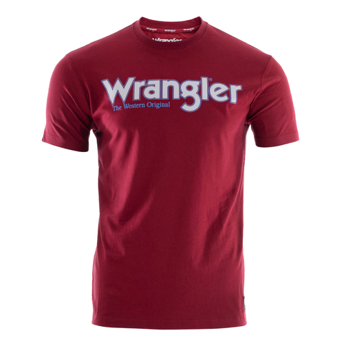 Wrangler Mens Ryder Logo S/S Tee (XCP1557969) Red