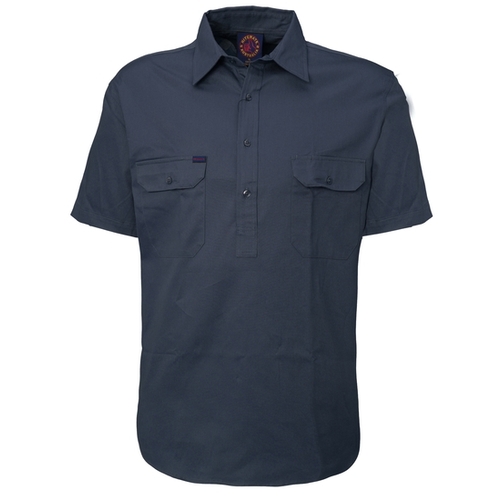 Ritemate Mens Closed Front Heavy Weight S/S Work Shirt (RM100CFS) Bottle M