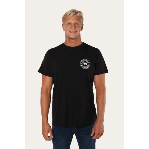 Ringers Western Mens Signature Bull Classic Tee (120004RW) Black with White Print 2XL [GD]
