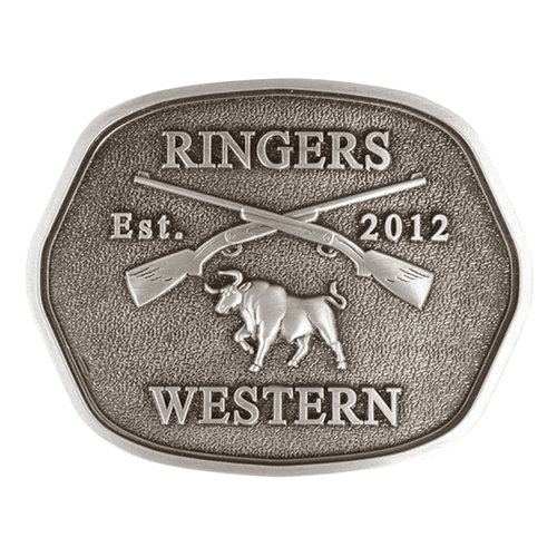 Ringers Western Unisex Bandit Belt Buckle (721062RW) Silver One Size [GD]