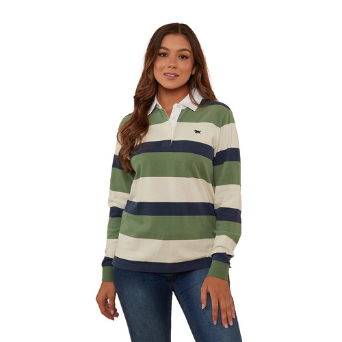 Ringers Western Womens Easton Rugby Jersey (222084RW) Cactus Green 8 [GD]