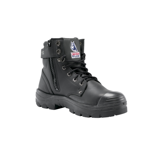 Steel Blue Mens Argyle Zip Safety Boots (332152) Black 6