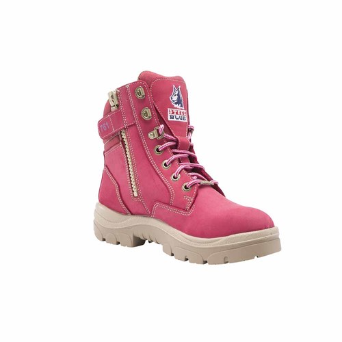 Steel Blue Womens Southern Cross Zip Safety Boots (512761) Pink 5