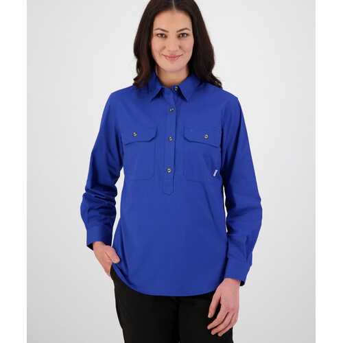 Swanndri Womens Roma L/S Work Shirt (SS192133W) Electric Blue 14 [SD]