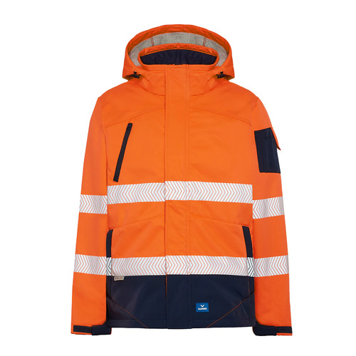 Rainbird Mens Hi Vis Jones Softshell Jacket (8634) Fluoro Orange/Navy XS [CW]