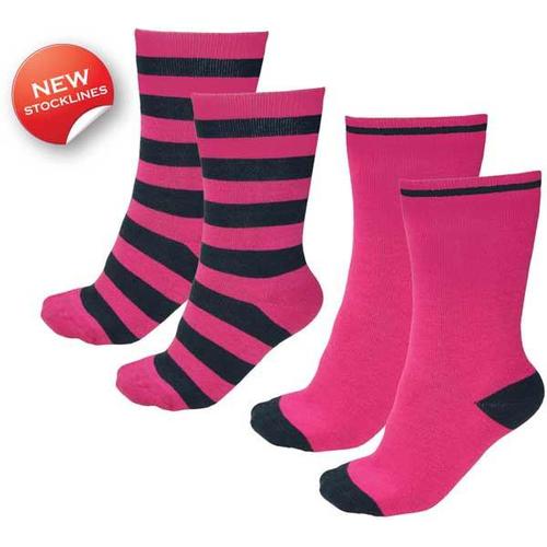 Thomas Cook Thermal Socks 2 Pack (TCP1992SOC) Bright Pink/Dark Navy 2-7