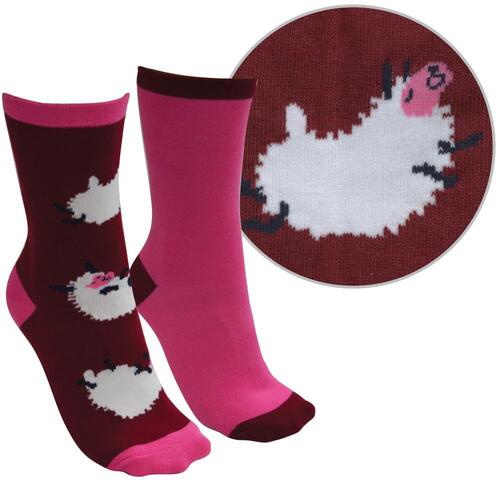 Thomas Cook Farmyard Socks 2 Pack (TCP2911SOC) Beetroot/Rose Pink 2-7