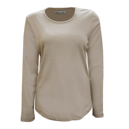 Thomas Cook Womens Curved Hem L/S Top (TCP2523055) Pebble 20  [SD]