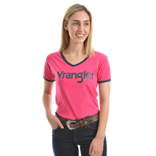 Wrangler Womens Selina S/S T-Shirt (XCP2570373) Fuschia 8