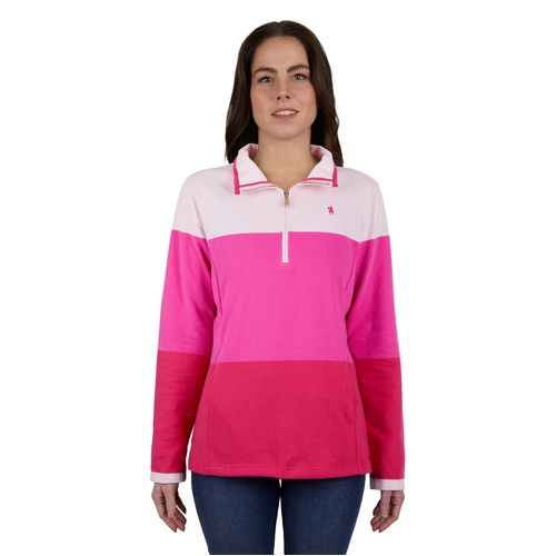 Thomas Cook Womens Jade 1/4 Zip Rugby (T4W2527099) Bright Rose 8