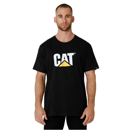 CAT Mens Trademark Logo Tee (1510305.016) Black S 