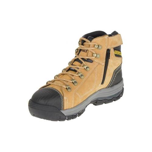 CAT Mens Convex Zip Sided Safety Boots (P720053) Honey 7