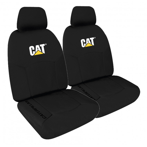CAT Canvas Car Seat Covers Icon Design (CVCAT BLK30) Black