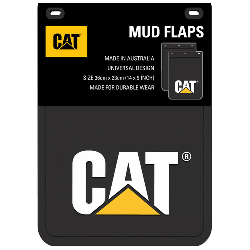 CAT Heavy Duty Mud Flaps (MDCATC) Black 36cm x 23cm [SET OF 2]