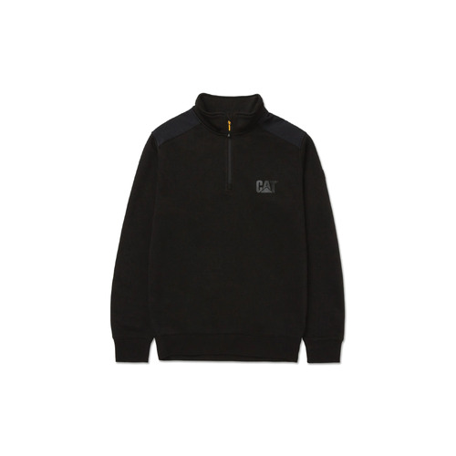 CAT Mens Essential 1/4 Zip Sweatshirt (1050021) Black S
