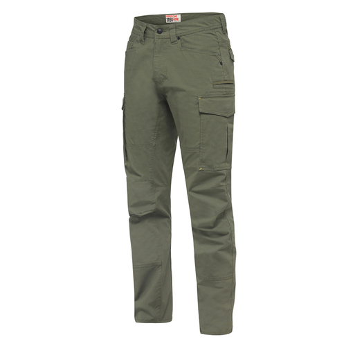 Hard Yakka Mens 3056 Stretch Ripstop Cargo Pants (Y02255) Military Green 77R