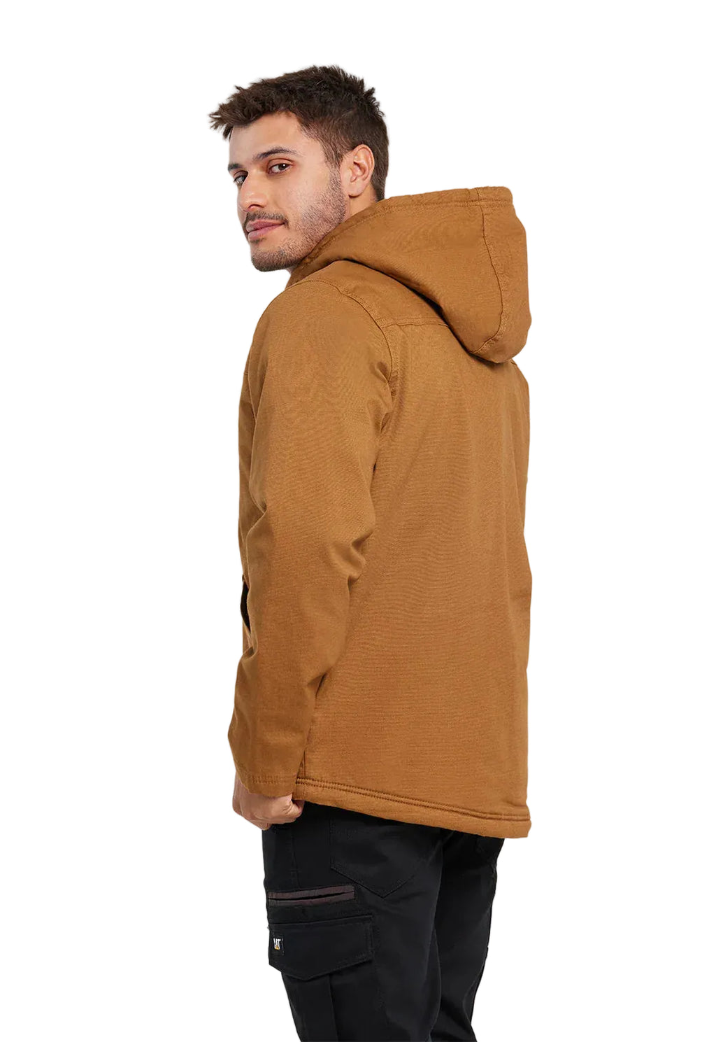 CAT Mens Hooded Sherpa Lined Jacket (1040041.11768) Bronze