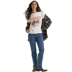 Wrangler Womens Giddy Up Retro Regular Fit S/S Tee (112379666) Egret