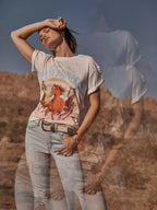 Wrangler x Lainey Wilson Womens Neon Rainbow S/S Tee (112382813) White