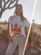 Wrangler x Lainey Wilson Womens Neon Rainbow S/S Tee (112382813) White