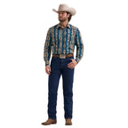 Wrangler Mens Checotah Classic Fit L/S Western Shirt (112384297) High Desert