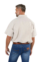 Ringers Western Mens Lake Argyle S/S Full Button Work Shirt (118110004) Beige