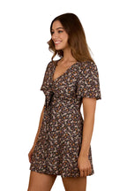 Ringers Western Womens Patsy Tie Front Mini Dress (225044RW) Charcoal