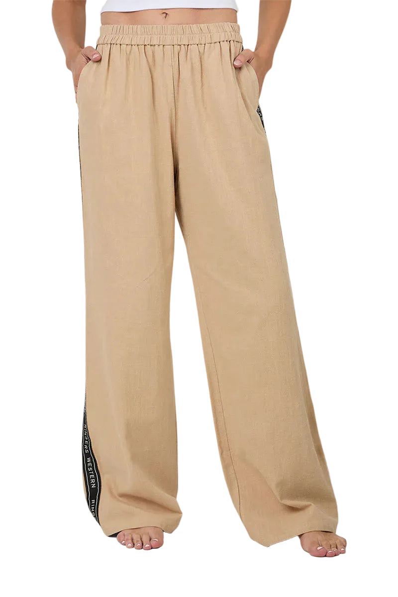 Ringers Western Womens Alexis Elastic Waist Wide Leg Pants (225045RW) Beige