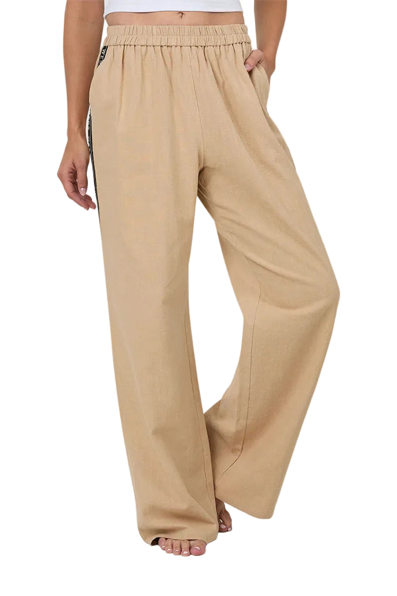 Ringers Western Womens Alexis Elastic Waist Wide Leg Pants (225045RW) Beige