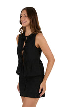 Ringers Western Womens Jynette Tie Front Top (225047RW) Black